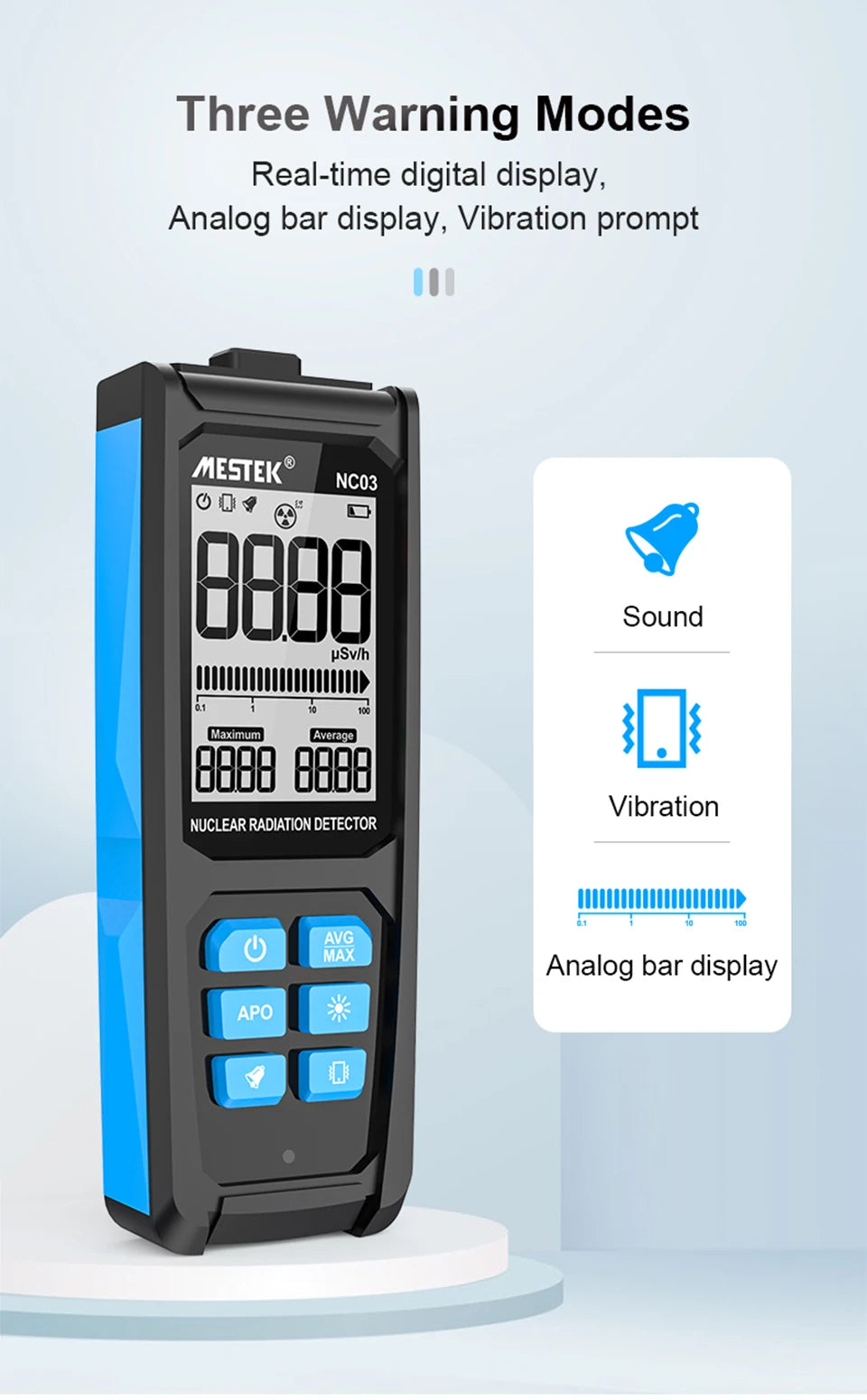 Nuclear Radiation Detector Geiger Counter Dosimeter Dosimeter X γ β ray Radioactivity Tester