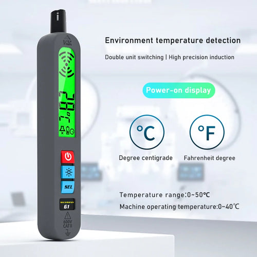Gas Leak & Temperature Meter Combustible Flammable Gas Detector Air Tester LCD Display Maxrieny 61