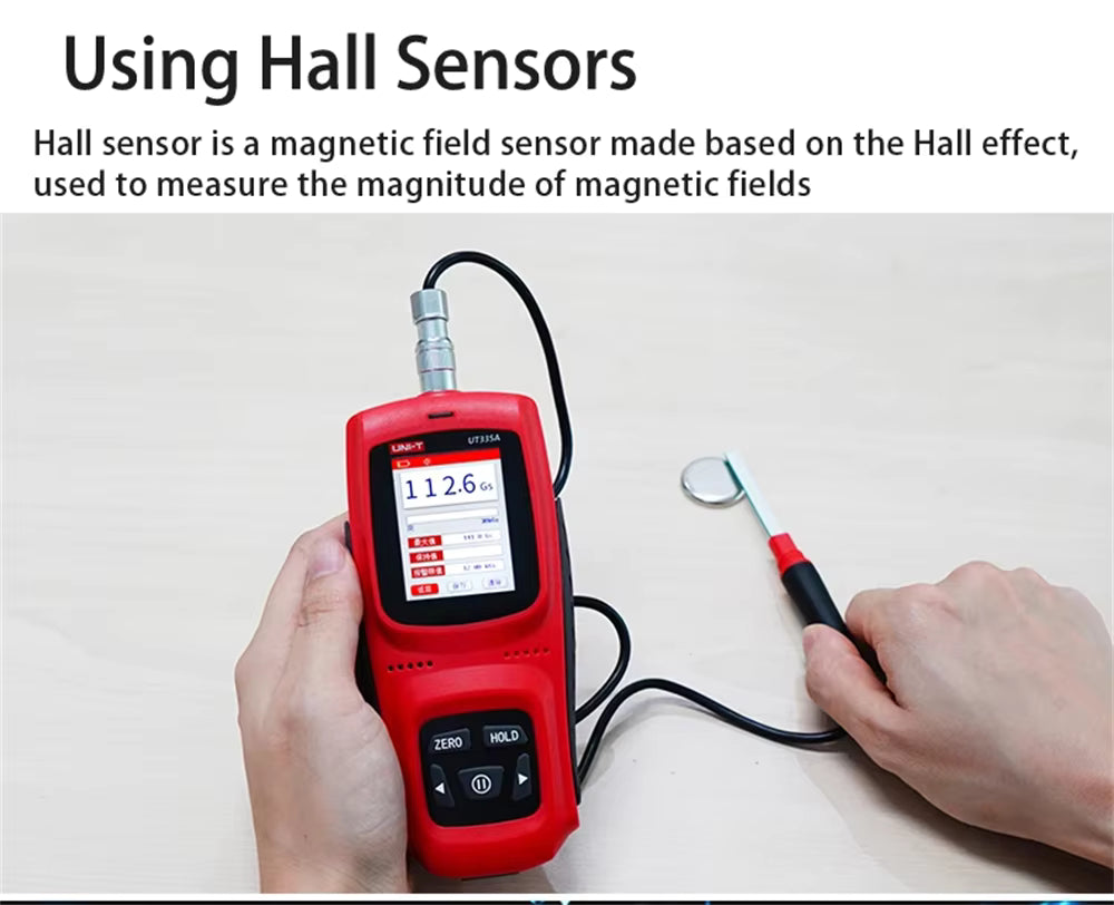 Digital Tesla Meter Gaussmeter Gauss Meter Magnetic Detection 0~3000mT/kGs Surface Magnetic Strength Gaussian Meter with Data Storage Calibration