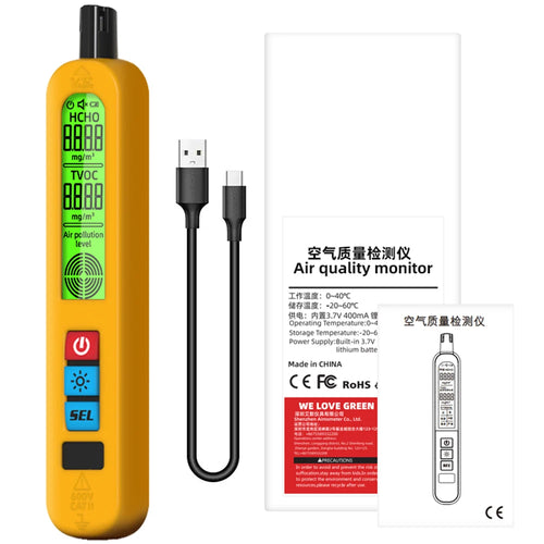 Formaldehyde Meter Detector Gas HCHO & TVOC Air Quality
