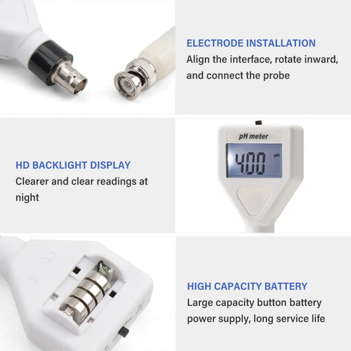 PH Meter Flat End Tip ATC Digital 0.00~14.00 High Accuracy