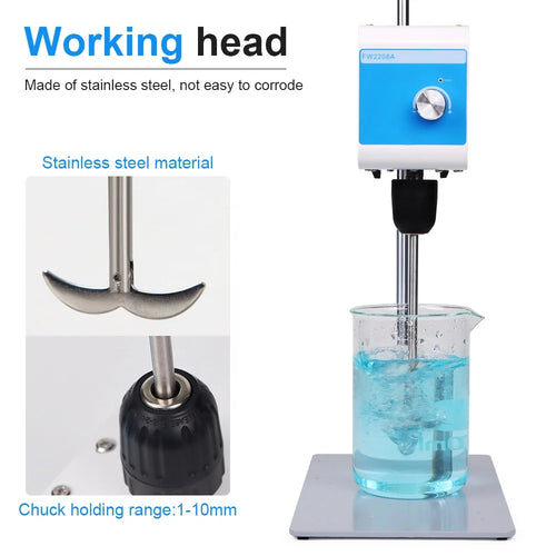 Overhead Stirrer Electric  Mixer Rotary Cantilever Variable Speed 5L