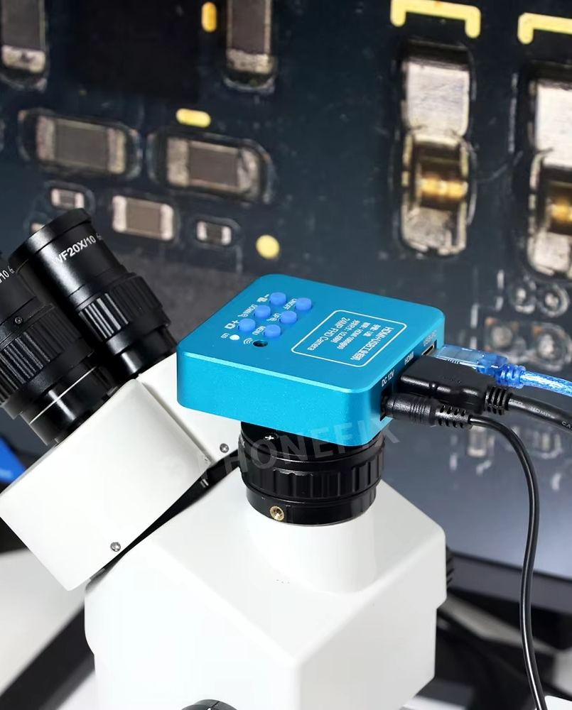 24MP 2K HDMI USB Microscope Camera 60FPS HD Video for Phone Chip Repair