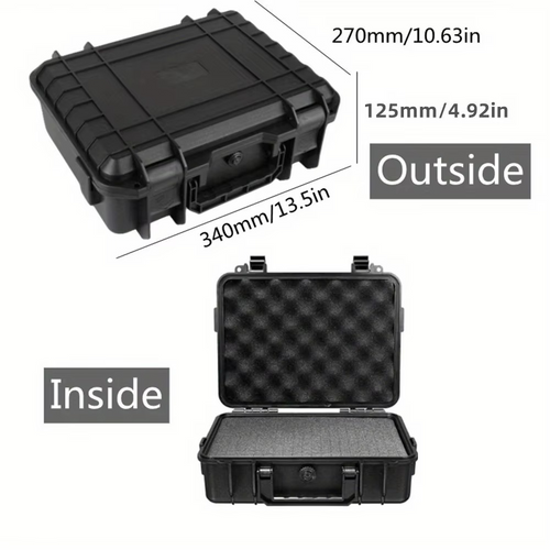 Waterproof Hard Tool Case with Foam Insert Storage Box 340x270x100mm