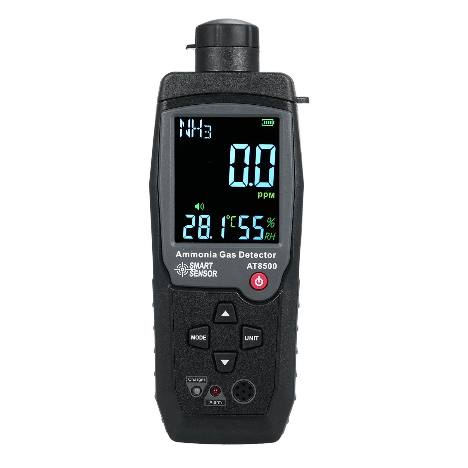 Ammonia Gas Detector Handheld Digital NH3 Gas Tester 0-100PPM Smart Sensor
