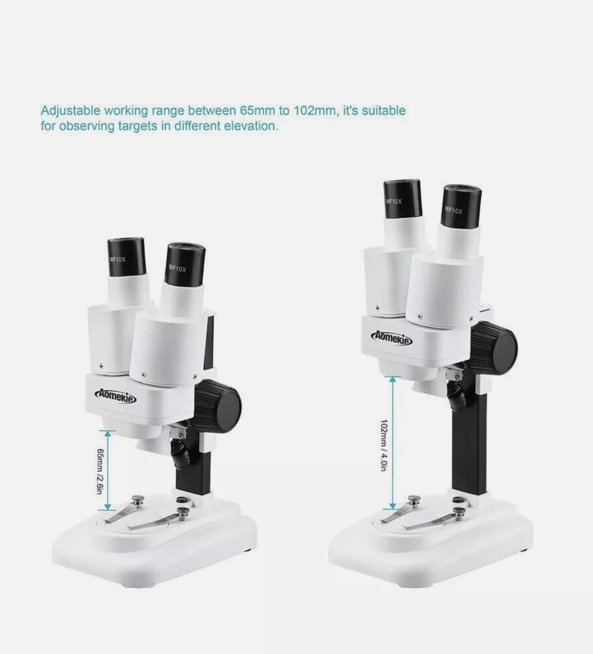 Microscope Stereo 20x with Phone Holder For Factories Laboratories Schools