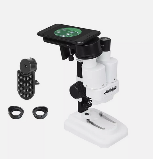 Microscope Stereo 20x with Phone Holder For Factories Laboratories Schools
