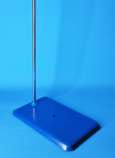 Retort Stand, Rectangular Cast Iron Base 30 x 20cm Chrome Rod 70cm