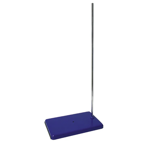 Retort Stand, Rectangular Cast Iron Base 30 x 20cm Chrome Rod 70cm