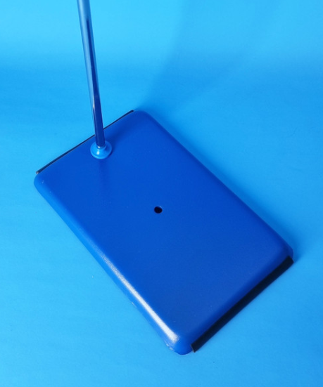 Retort Stand, Rectangular Cast Iron Base 30 x 20cm Chrome Rod 70cm