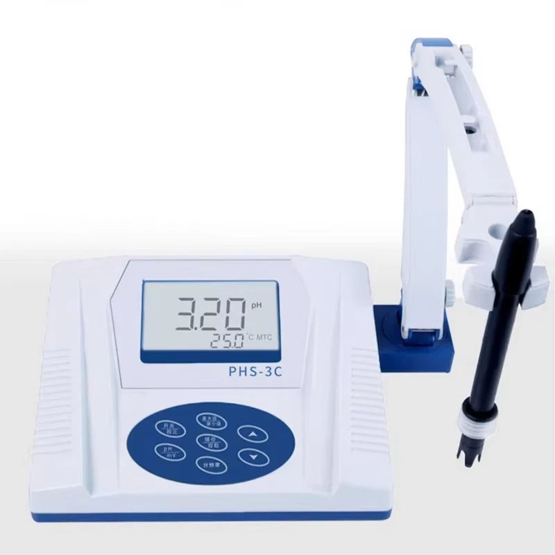 pH & MV Meter Benchtop Laboratory Monitor 0-14 pH PHS-3C