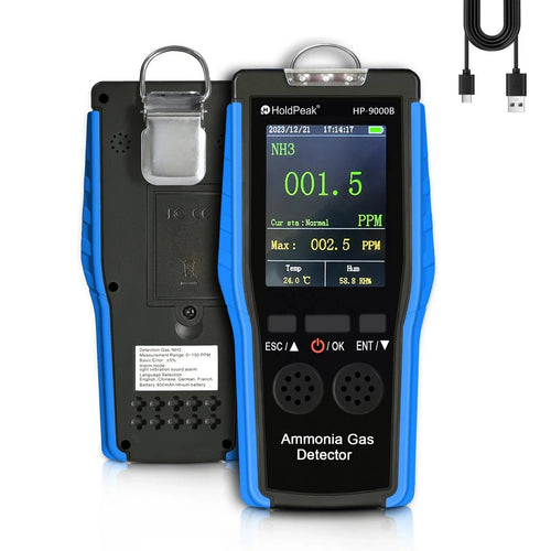 Ammonia Gas Detector NH3 0-100PPM Tester Monitor Professional Meter With Data Logging