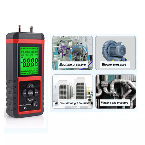 Digital Manometer Differential Air Pressure Meter ±2.999Psi Gauge High KPA  AUS