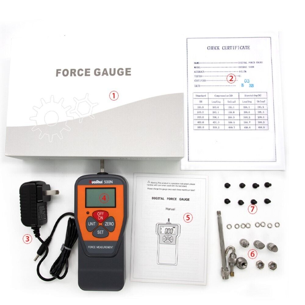 Digital Force Gauge Dynamometer Push Pull Force Tester Meter 50N
