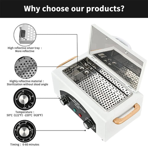 Autoclave 2L Medical Dry Heat Sterilizer Disinfection Machine 220V