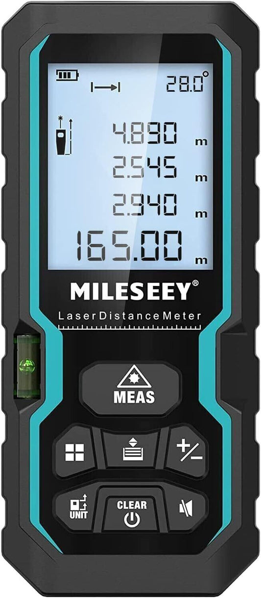 Laser Distance Tape Measure Rangefinder 60M Tool Electronic Ruler MILESEEY S6