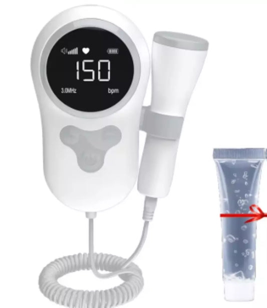 Fetal Doppler Baby Monitor Doppler for Pregnant Women 3MHZ No Radiation Grey