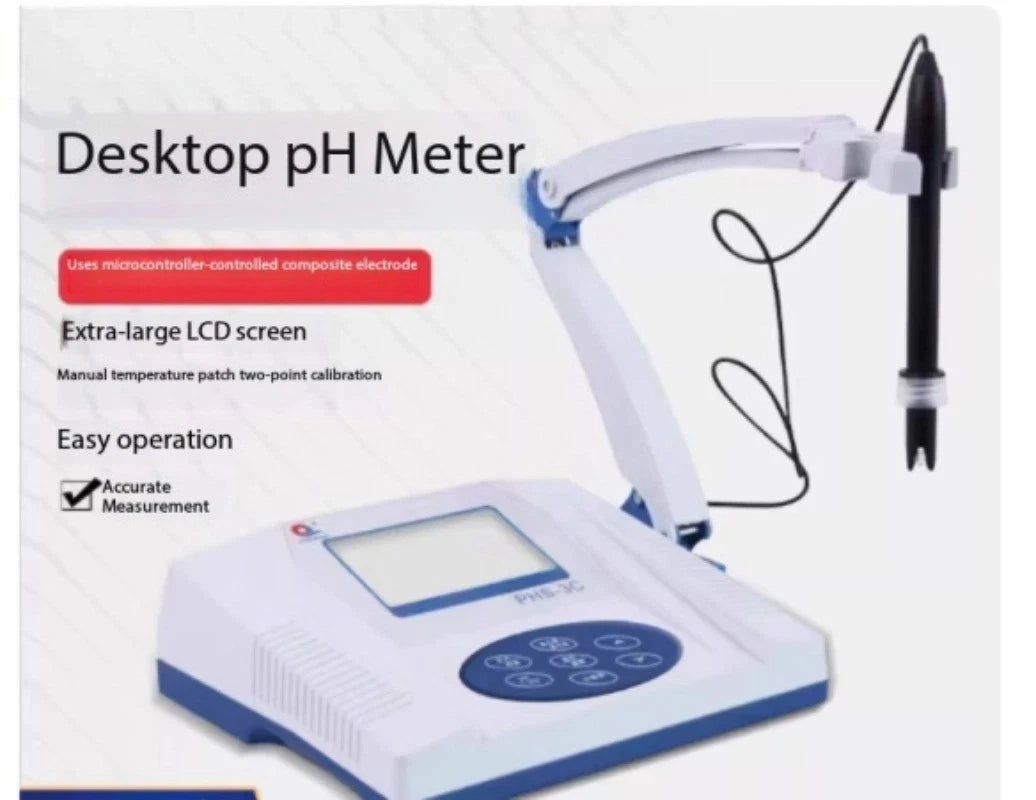 pH & MV Meter Benchtop Laboratory Monitor 0-14 pH PHS-3C