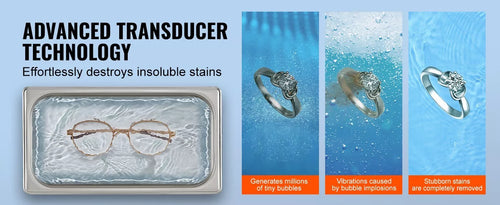 Ultrasonic Cleaning Bath 10L Digital Stainless Ultrasonic Cleaner Timer Heat