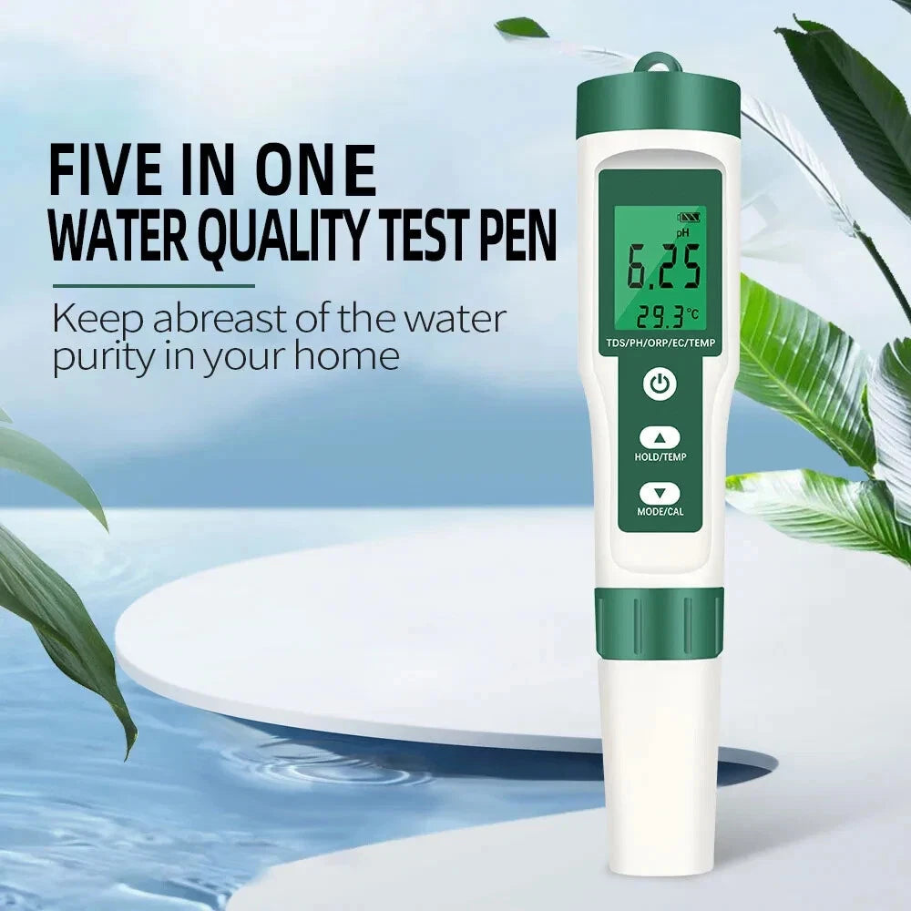 pH ORP Redox TDS EC Temperature  Meter Analyzer Water Tester (5 in 2) EZ-9910