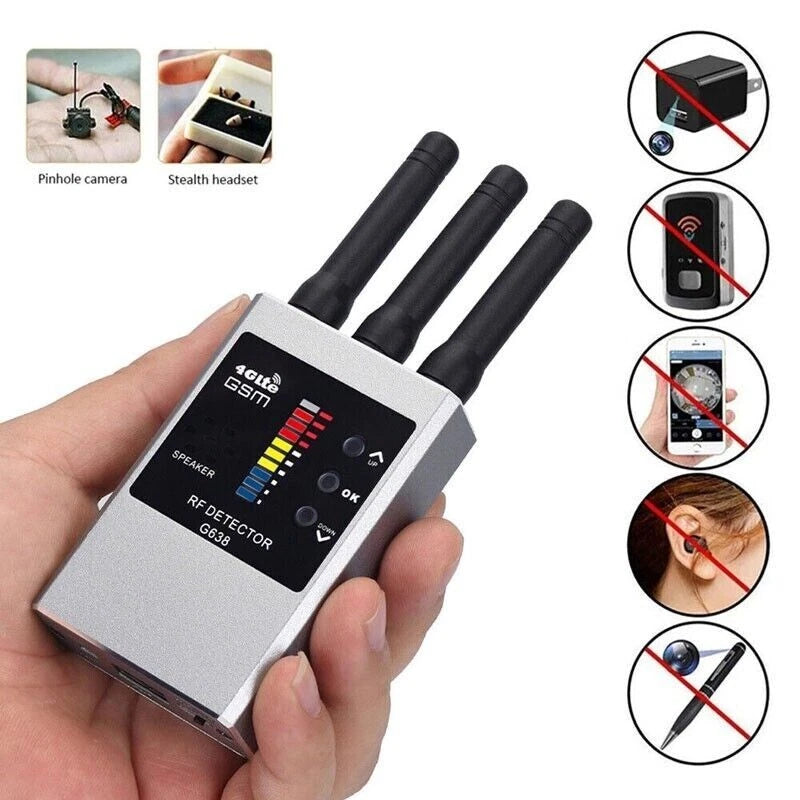 RF Detector GSM GPS Camera Eavesdropping Detecting Tracking Device  G638