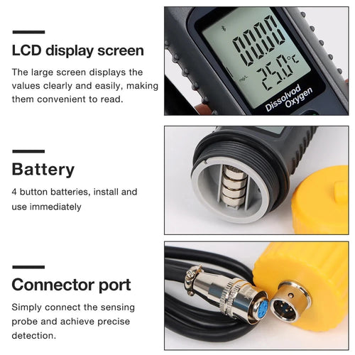 Dissolved DO Oxygen Meter Tester Measures Blue Tooth  ATC  Temp Range 0-20mg/l DO-BT188