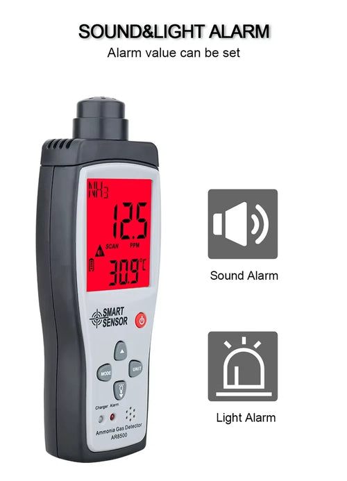 Ammonia Gas Meter Detector Detects Measures Reader Alarm Smart Meter AR8500
