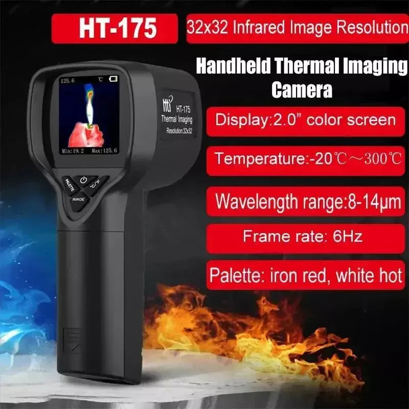 IR Infrared Thermal Imager 2 inch display Handheld Digital 32x32 Thermography Camera HT-175