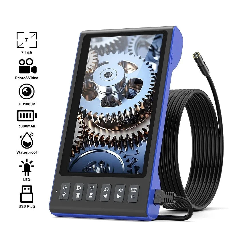 Endoscope Borescope 8mm Camera 7" inch Screen 5m Cable Waterproof HD 1080P (Copy)