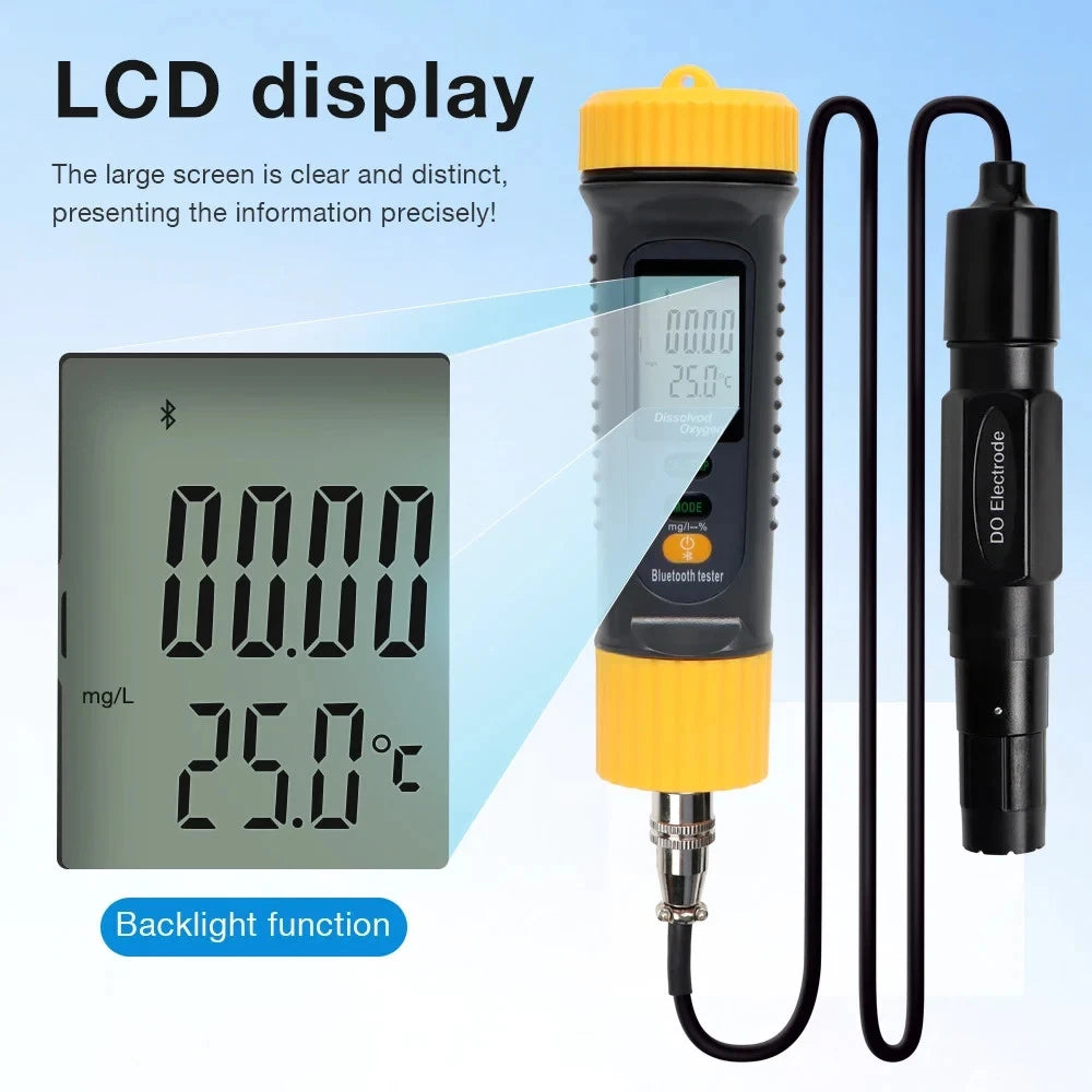 Dissolved DO Oxygen Meter Tester Measures Blue Tooth  ATC  Temp Range 0-20mg/l DO-BT188