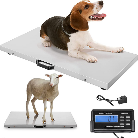 Scale Digital Pet Electronic Weigh 300KG x 0.1kg x 100g 80x53cm Weighing LCD