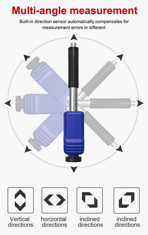 Leeb Hardness Tester Professional Durometer Impact Device Convert HRA/HRB/HRC