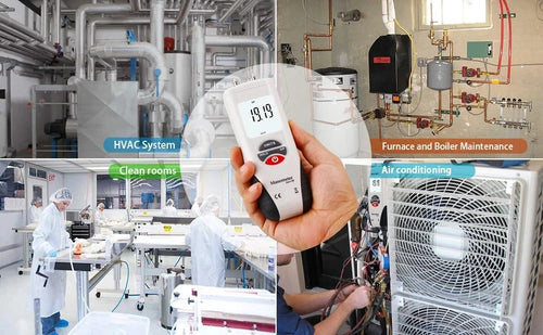 Manometer Digital Air Pressure Meter Differential Gas Tester Tool LCD Gauge 10 PSI & Under HT-1895