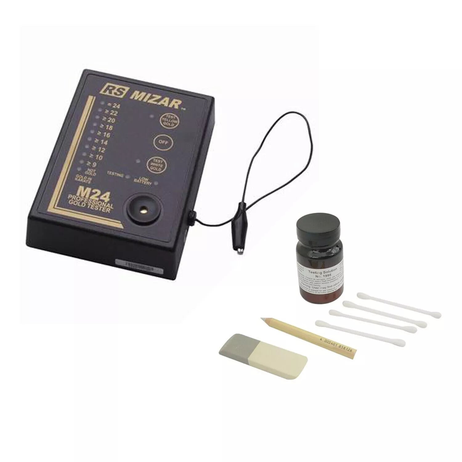 Electronic Gold and Platinum Tester 9k-24k For Fake Gold Testing RS Mizar M24