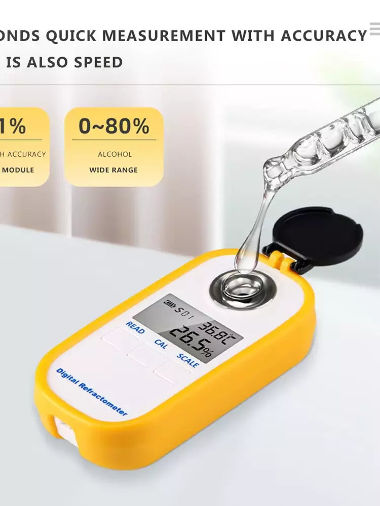 Refractometer Alcohol 0‑80% Digital High Accuracy Tester Meter