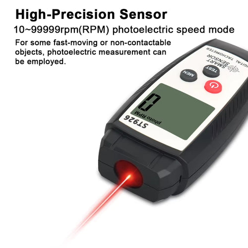 Tachometer Laser Photo Non Contact Digital RPM Tach Tester Meter LCD Speedometer ST926