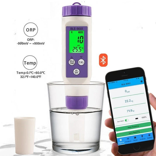 Redox ORP & Temp Meter Water Quality Monitor Blue Tooth Detector Pen Type Logger