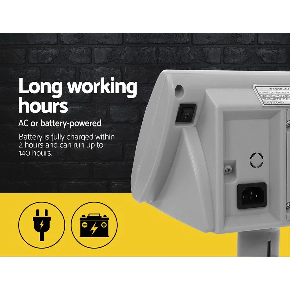 Electronic Computing Digital Platform Floor Scales Weighing 300kg x 50g LCD