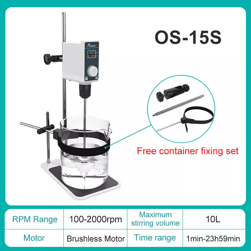 Overhead Stirrer Electric 10L Lab Stirrer Digital Overhead Stirrer OS-15S