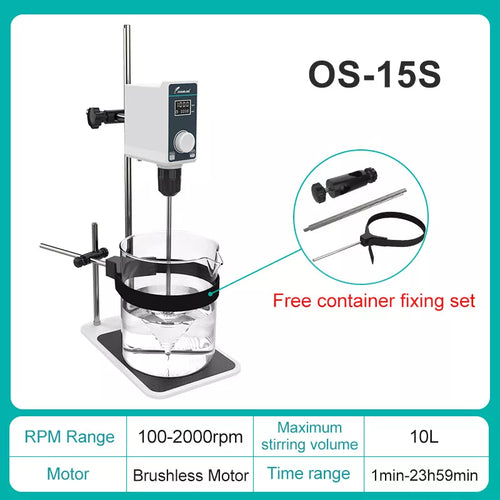 Overhead Stirrer Electric 10L Lab Stirrer Digital Overhead Stirrer OS-15S