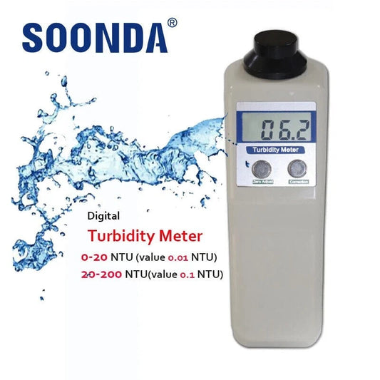 Digital Turbidity Meter Measures 0-20 & 20-200 NTU Tester Analyzer WGZ-20B Series
