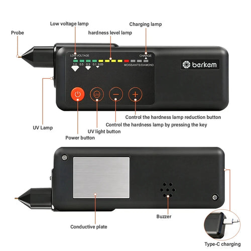 Diamond Tester Jeweler Tool Portable Gemstone Testing Device KD-MD1