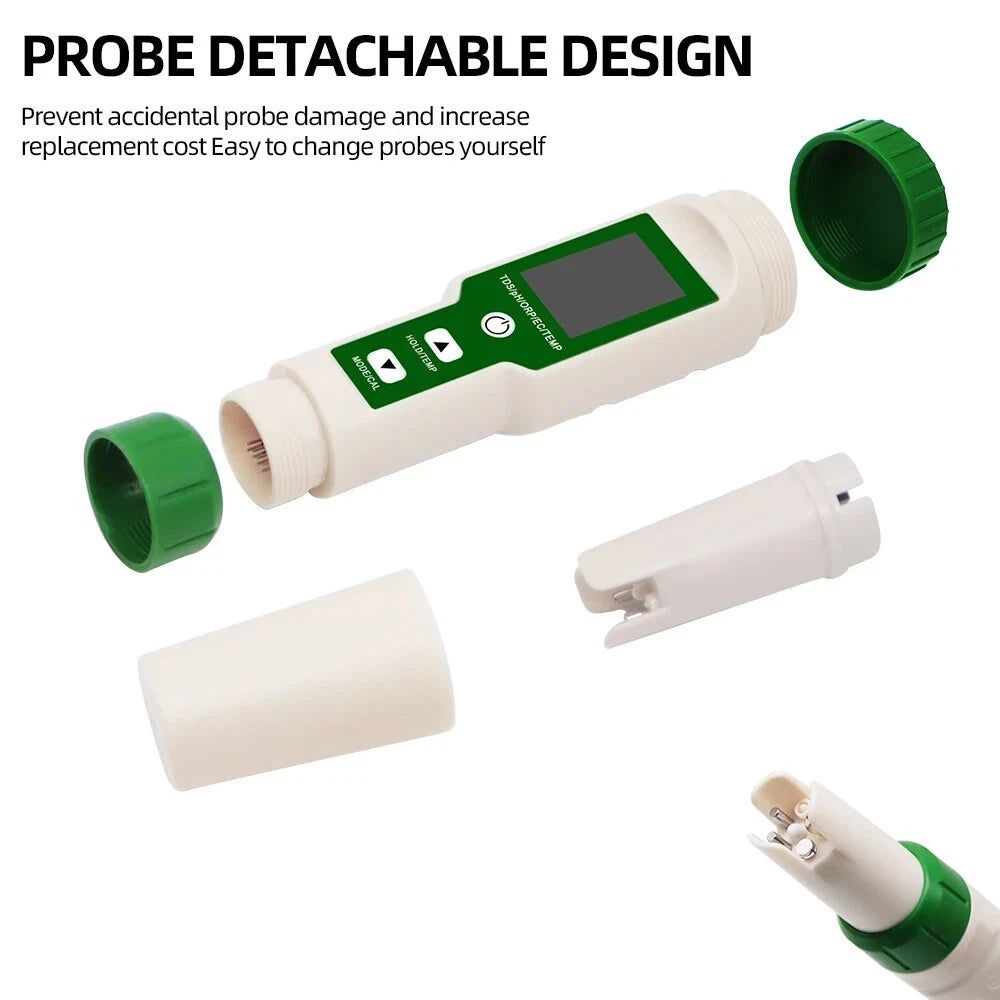 pH ORP Redox TDS EC Temperature  Meter Analyzer Water Tester (5 in 2) EZ-9910