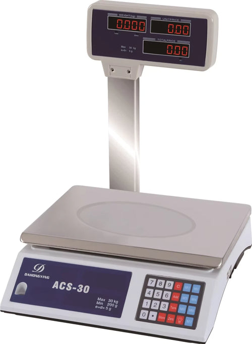 Scales Digital Price Computing Platform Electronic Balance Shop Postal 40kg x 5g ACS-40B