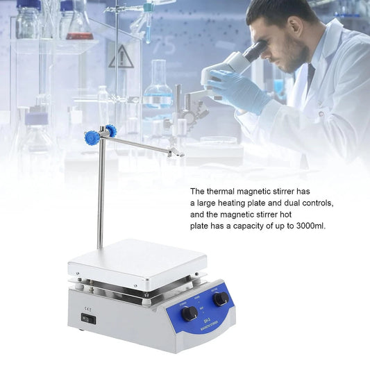 Magnetic Stirrer Hot Plate Stirring 3000ml 0 to 350℃ Dual Control Stir Bar SH-3