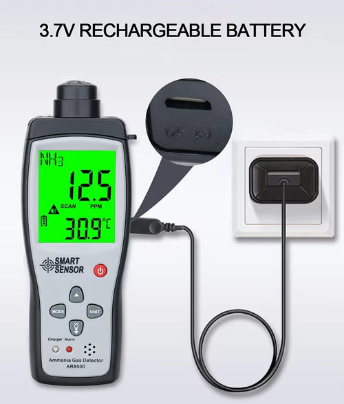 Ammonia Gas Meter Detector Detects Measures Reader Alarm Smart Meter AR8500