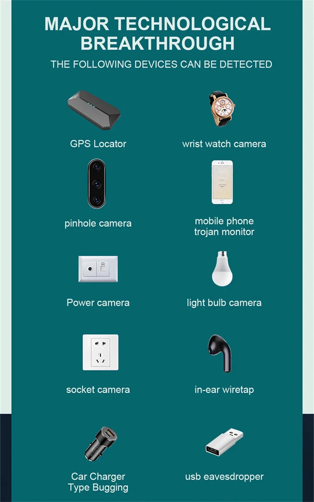 RF Detector GSM GPS Camera Eavesdropping Detecting Tracking Device  X13