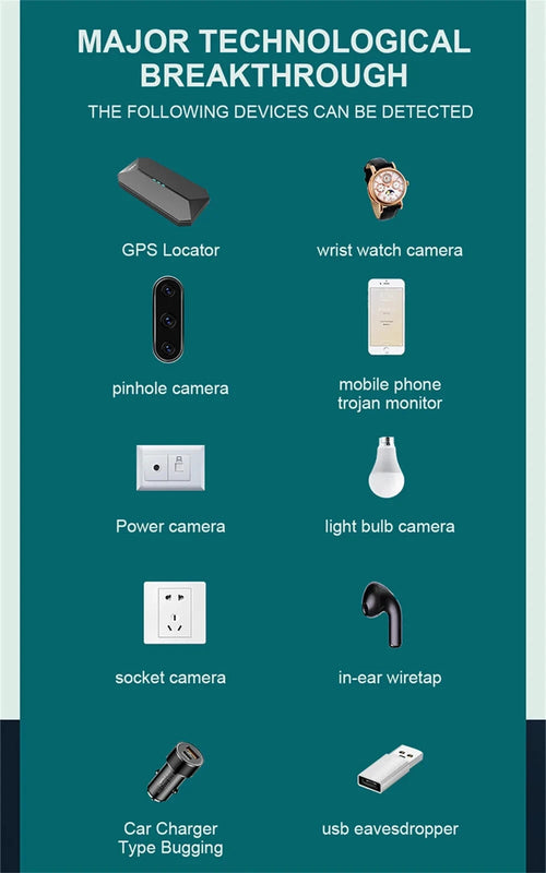RF Detector GSM GPS Camera Eavesdropping Detecting Tracking Device  X13
