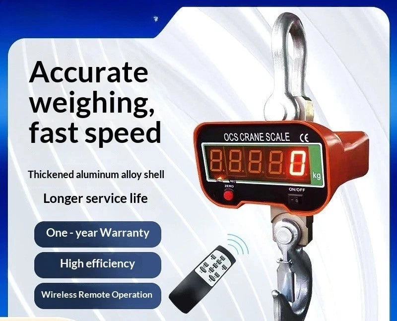 Scale Hanging LCD Digital 5000KG 5T High Precision Portable Crane scale