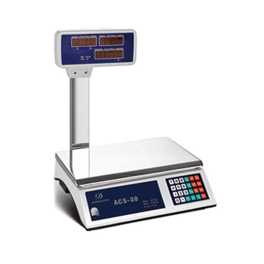 Scales Digital Price Computing Platform Electronic Balance Shop Postal 40kg x 5g ACS-40B